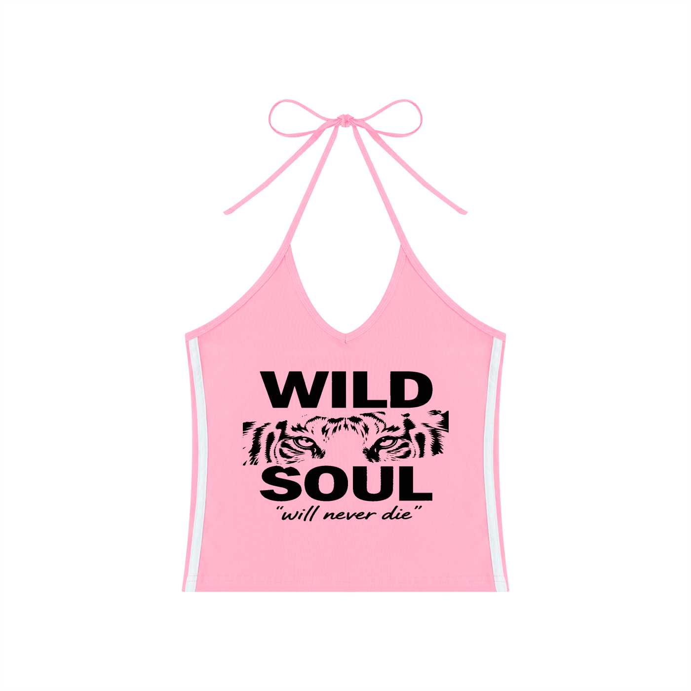 Tiger Eyes Halter Crop Tank Top