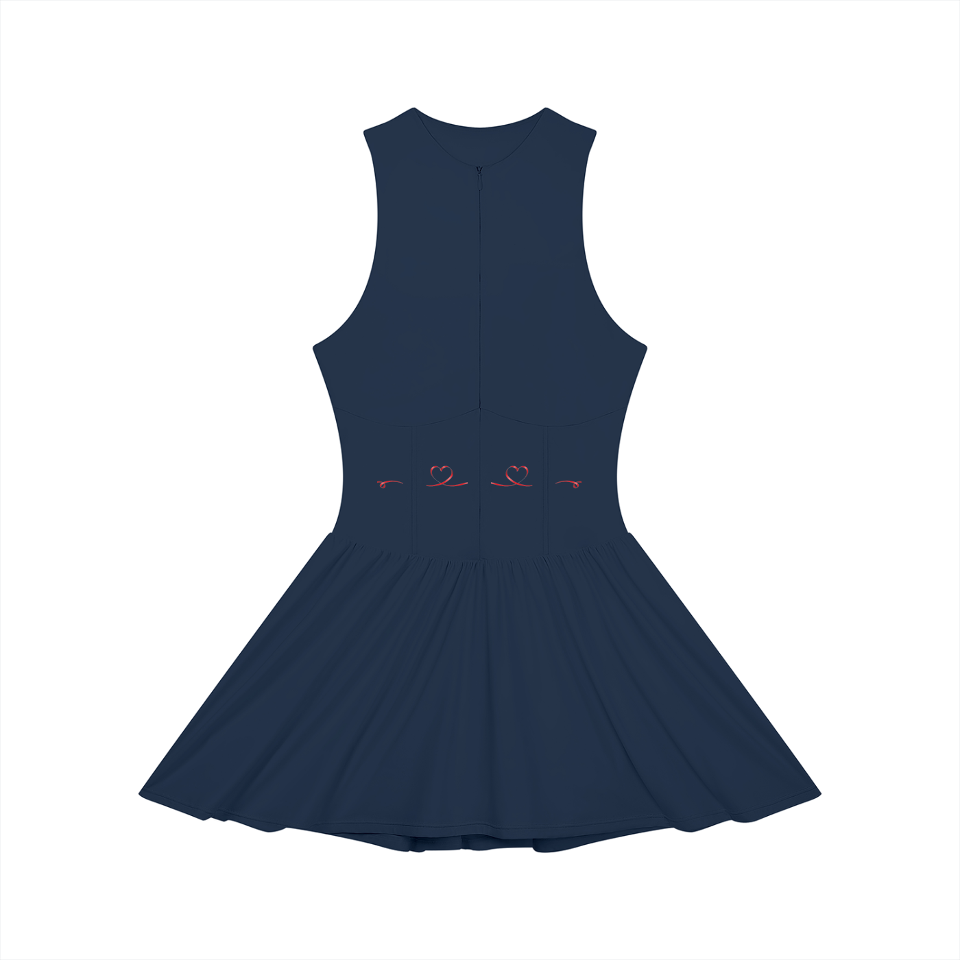 Women’s Ruched Sleeveless Full-Zip Dress