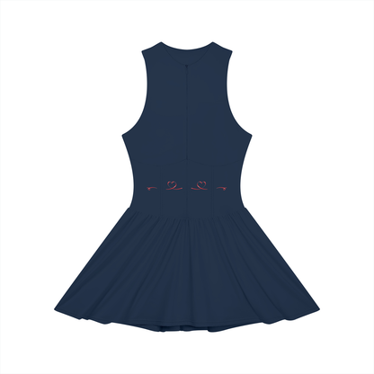 Women’s Ruched Sleeveless Full-Zip Dress