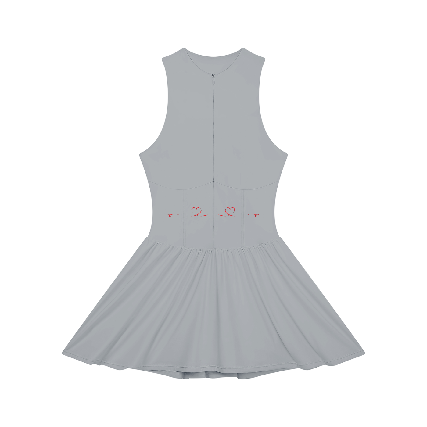 Women’s Ruched Sleeveless Full-Zip Dress
