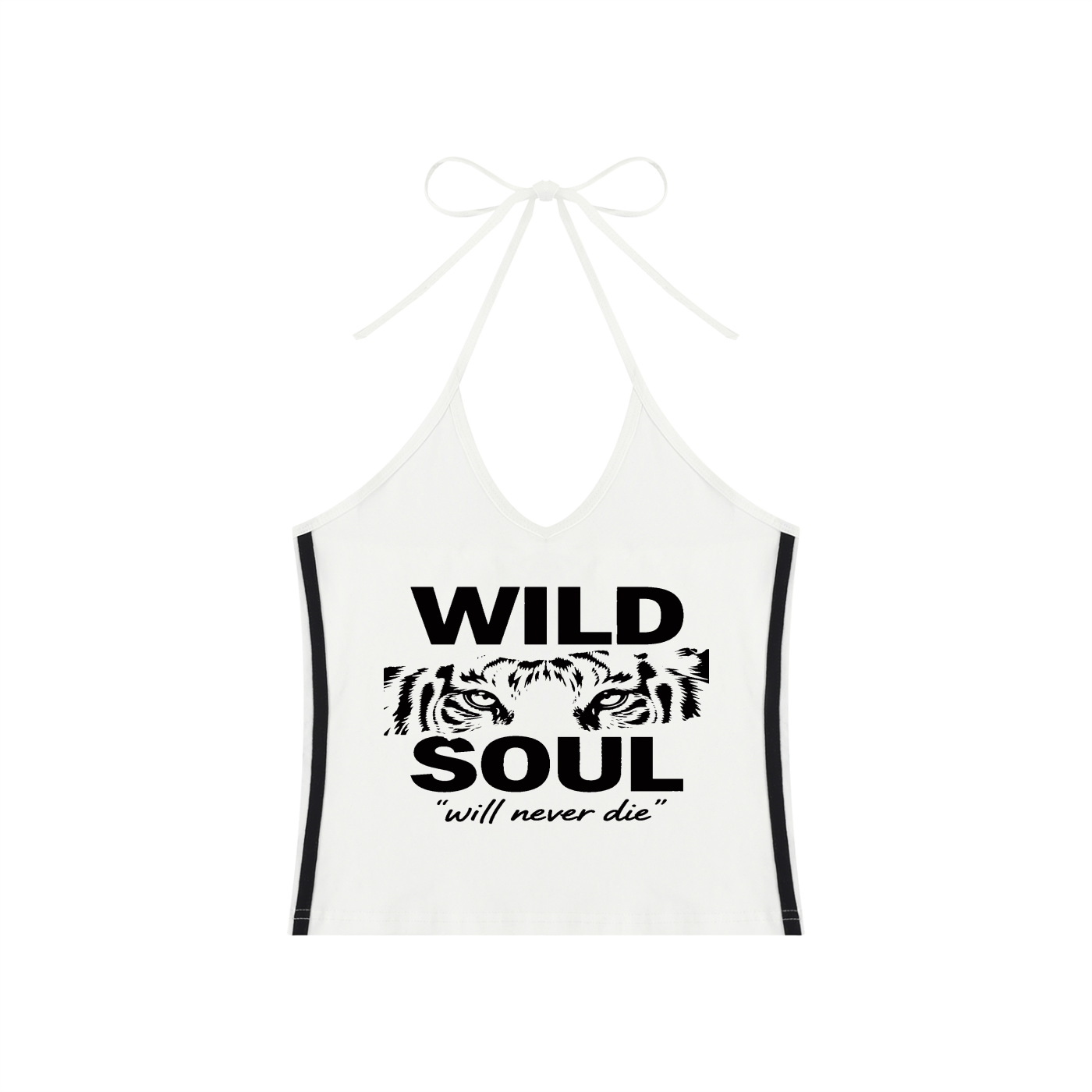 Tiger Eyes Halter Crop Tank Top
