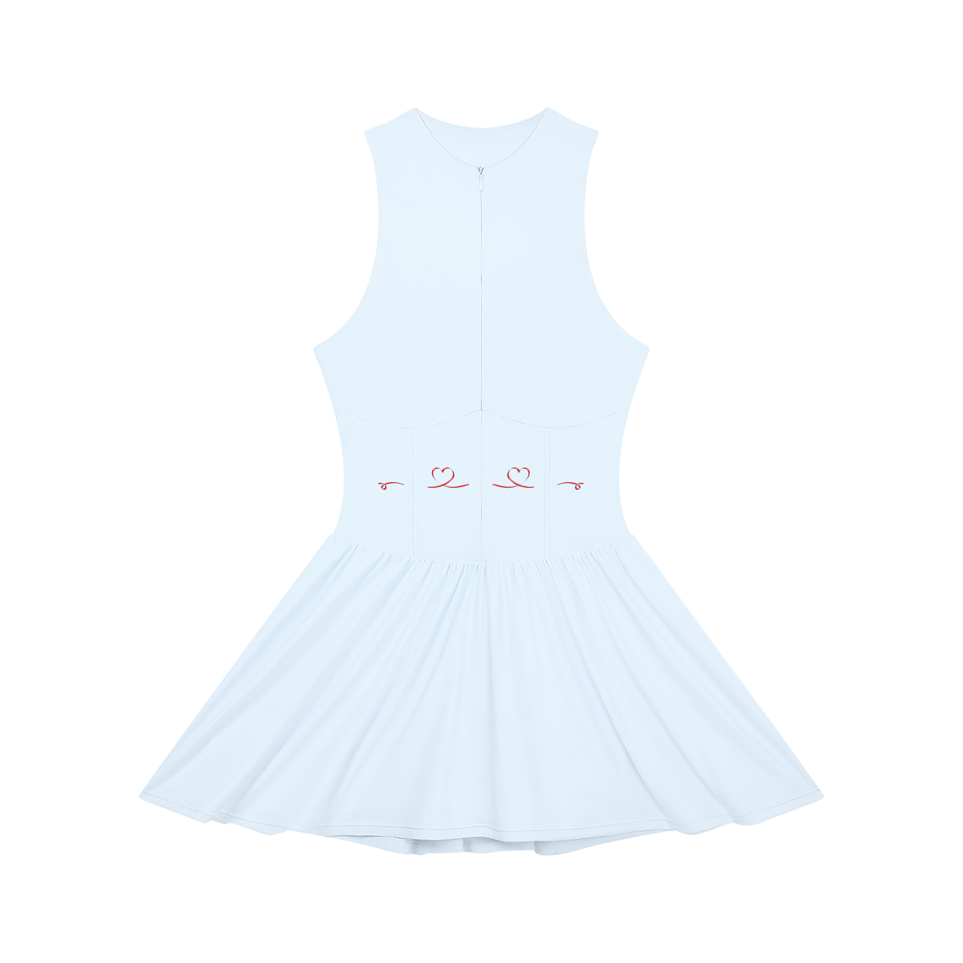 Women’s Ruched Sleeveless Full-Zip Dress
