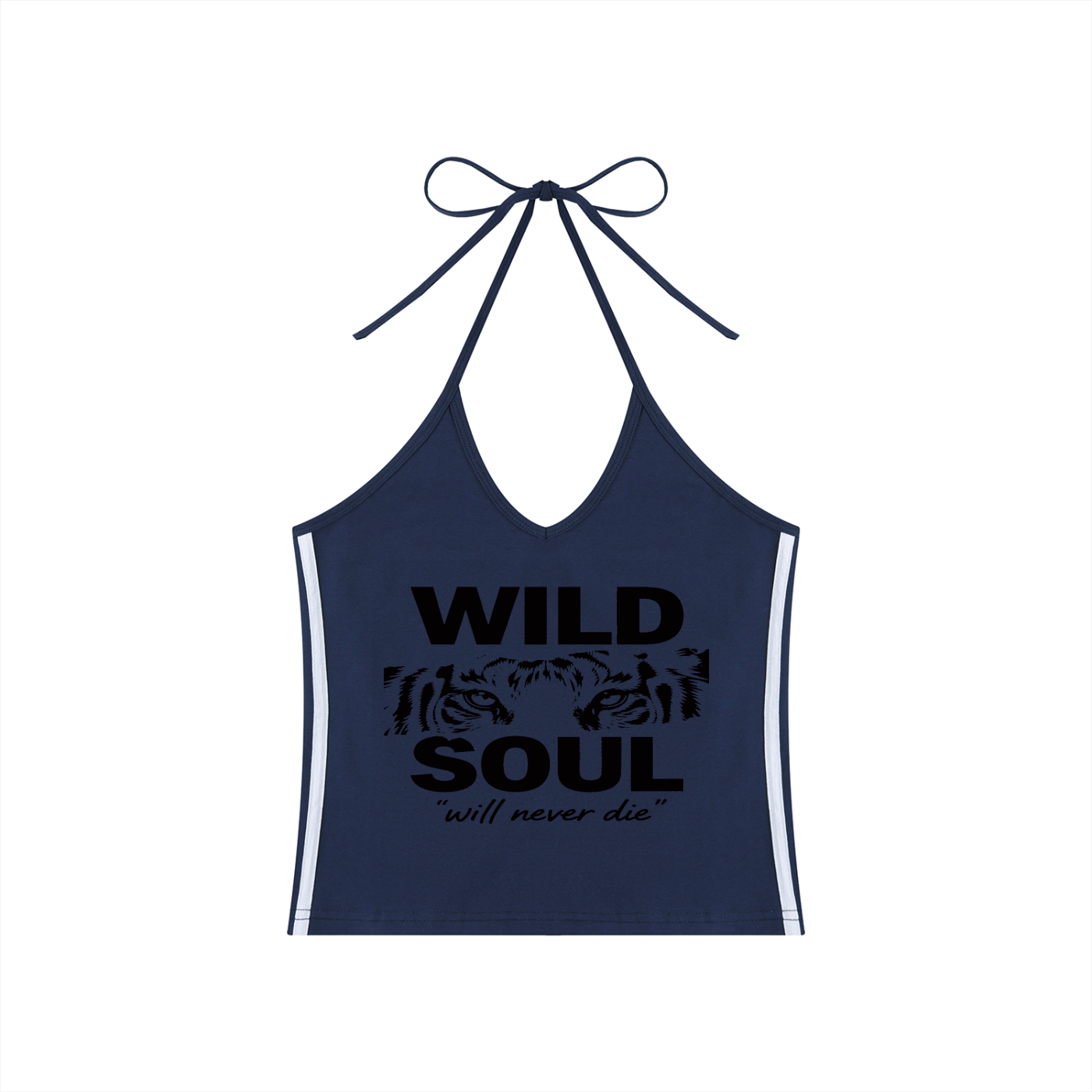 Tiger Eyes Halter Crop Tank Top