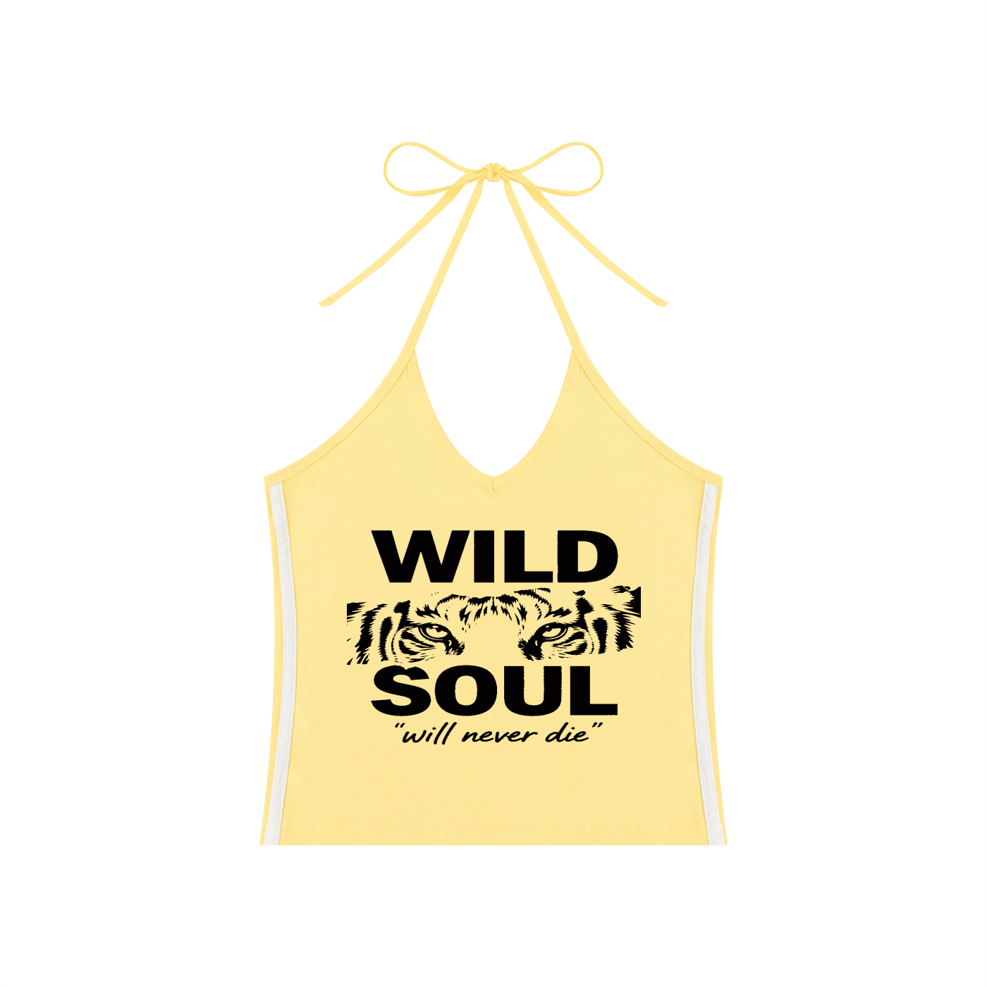 Tiger Eyes Halter Crop Tank Top